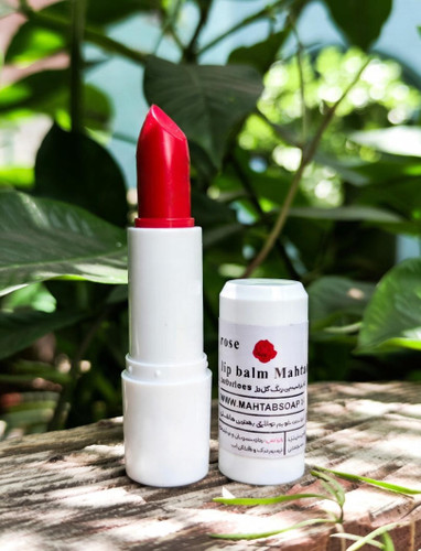 بالم لب گیاهی مهتاب (رایحه رز) | درمان خشکی و ترک لب بالم لب بی رنگ