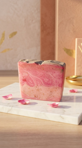 صابون گیاهی گل سرخ روشن کننده جوان ساز ضد لک بستن منافذ باز پوست