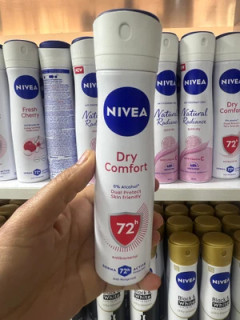 اسپری ضد تعریق زنانه نیوآ Nivea مدل درای کامفورت (Dry Comfort) - محافظت ۷۲ ساعته، بدون الکل 150میل